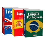Kit 3 Dicionários Português Inglês Espanhol