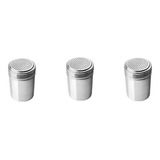 Kit 3 Dispenser De Sal E Temperos Atualle Inox 320ml 