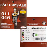 Kit 3 Encordoamento São Gonçalo 011 Leve Para Violão Aço