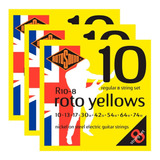 Kit 3 Encordoamentos 8 Cordas Rotosound Roto Yellow 010/074