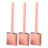 Kit 3 Escova Vaso Sanitário De Silicone C/base Para Banheiro