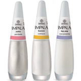 Kit 3 Esmaltes Francesinhas Impala Unhas Sempre Lindas