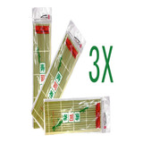 Kit 3 Esteiras Sudare Bambu Enrolar Sushi Hot Roll 
