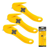 Kit 3 Estilete De Segurança Lâmina 9mm Bico De Pato Vonder