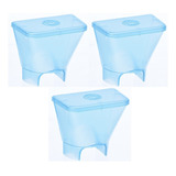 Kit 3 Extensor Sementes Toco Tucano Comedouro Meia Lua Azul