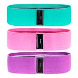 Kit 3 Faixas Mini Band Forte Elástico Treino Fisioterapia