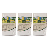Kit 3 Farinha Arroz Branco Orgânico Vácuo Coopernatural 500g