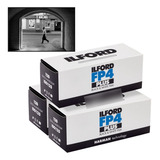 Kit 3 Filme 120 Preto E Branco Médio Iso 125 Ilford Fp4 Plus