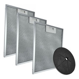 Kit 3 Filtro Ar Alumínio Carvão Depurador Coifa Electrolux