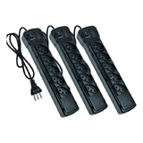Kit 3 Filtros De Linha 5 Tomadas Bivolt Com Fusível - Fiolux