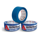 Kit 3 Fita Crepe Azul Pintura Imobiliária 527 Adere 48mmx50m