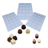 Kit 3 Formas Chocolate Detalhado 9535