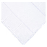 Kit 3 Fralda Mabber Com Crochet 80x80 Barra Lisa Bordado
