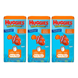 Kit 3 Fraldas Huggies Little Swimmers Praia& Piscina M/g