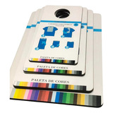 Kit 3 Gabaritos Dobrar Roupa Com Paleta De Cores Mdf 5 Peças