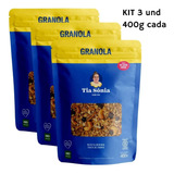 Kit 3 Granola Tradicional Castanha Pacotes