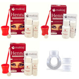 Kit 3 Henna Sobrancelha Makiaj Efeito Natural + Anel Batoque