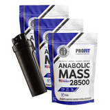 Kit 3 Hipercalórico Anabolic Mass 28500