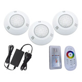 Kit 3 Hiperled 15w Abs Rgb Rosca + Controle Touch-fonte 12v