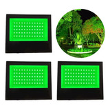 Kit 3 Holofote Refletor 50w Luz Verde Iluminação De Jardim