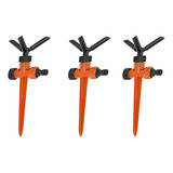 Kit 3 Irrigador Giratório Aspersor Horta Jardim Gramado