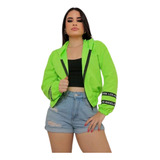 Kit 3 Jaqueta Casaco Blusa Corta Vento Neon Feminina Inverno