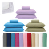 Kit 3 Jogo De Cama 3pç Lençol Queen 6 Fronha Algodão Malha