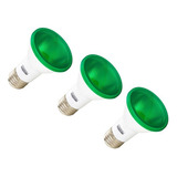 Kit 3 Lâmpada Jardim Verde Par20 Externa Led 6w Prova D'água