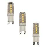Kit 3 Lâmpada Led Halopim G9 5w Bivolt Branco Quente 3000k Luz Branco-quente 110v/220v