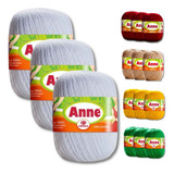 Kit 3 Linha Fio Anne 500 Novelo Crochê E Tricô - Círculo