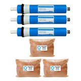 Kit 3 Litros Resina Mista Purolite Mb400 +3 Membrana 100 Gpd
