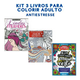 Kit 3 Livros Colorir Adulto Antiestresse