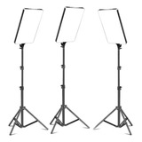 Kit 3 Luminarias Ring Light Profissional Grande 19pol 40cm Cor Da Luz Branco