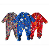 Kit 3 Macacão Infantil Soft Quentinho Inverno De Frio
