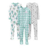 Kit 3 Macacões Pijama Longo Menino