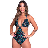 Kit 3 Maiô Feminino Engana Mamãe Estampado Moda Praia Verão