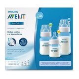 Kit 3 Mamadeiras Philips Avent Classic 125, 260 E 330ml Azul