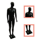 Kit 3 Manequim Masculino Preto Cabeça De Ovo Articulado Loja