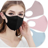 Kit 3 Mascaras Tecido Rosto Proteção Lavável Não Descartável