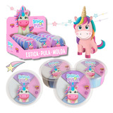 Kit 3 Massinha Modela Estica Pula Unicórnio Slime Gelele 20g