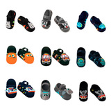 Kit 3 Meia Sapatilha Infantil Antiderrapante Sortidas Puket