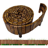 Kit 3 Metros Cercado Para Jardim Limitador Contenção Madeira