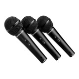 Kit 3 Microfones Dinamico Bastão Xm1800s