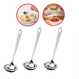Kit 3 Mini Concha Pequena Para Servir Molho Caldo Metal Inox