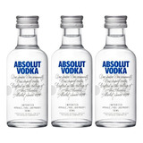 Kit 3 Miniatura Vodka Absolut Vidro