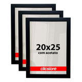 Kit 3 Molduras Quadro 20x25 Com