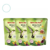 Kit 3 Nectar Para Beija Flor Refil 400g Reino Das Aves