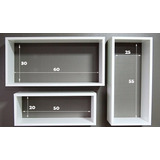 Kit 3 Nichos Decorativos Retangulares Branco Tx