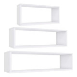 Kit 3 Nichos Decorativos Retangulares Branco Tx