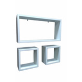 Kit 3 Nichos Mdf 15mm Branco Sala Quarta Banheiro Decoração